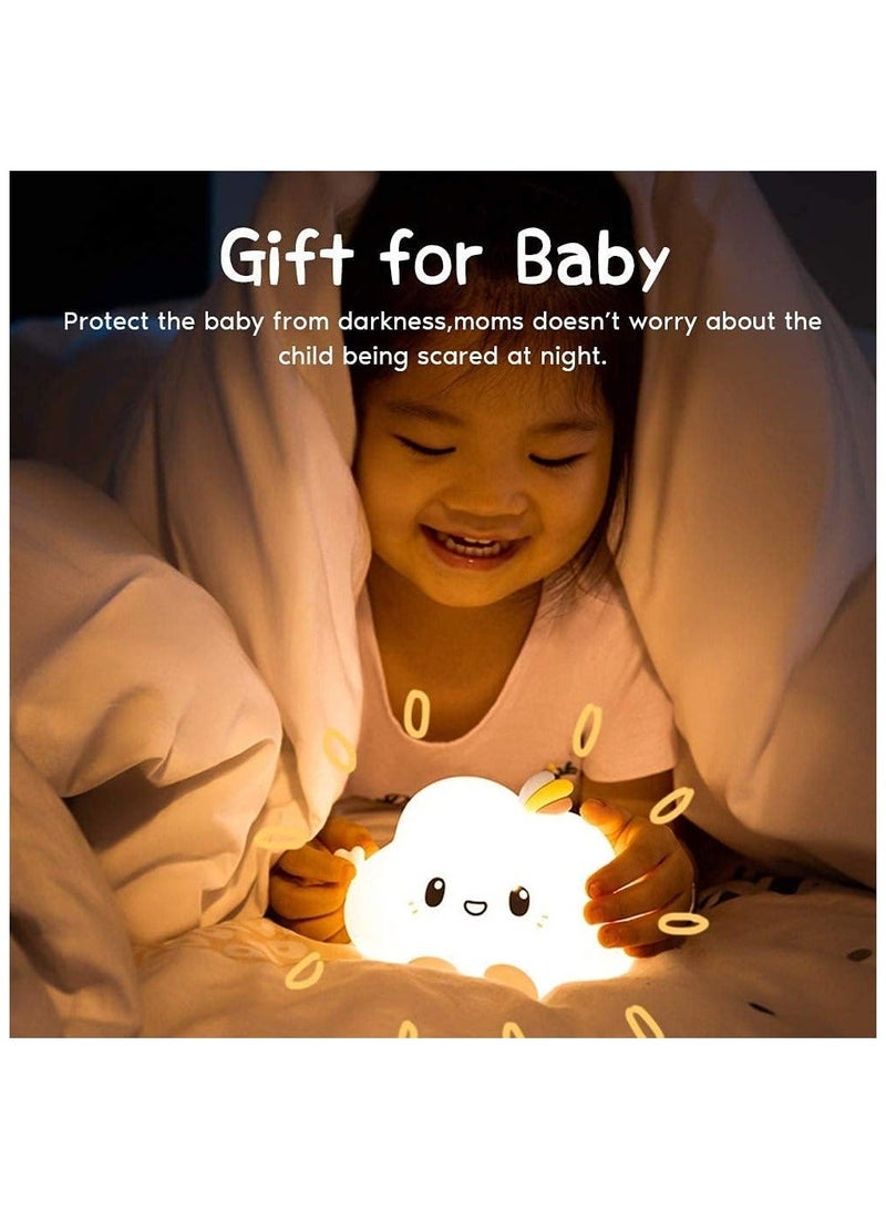 FEND Kids Night Light Cloud Lamp with Remote Control LED Color Changing Squishy Glow Soft Portable USB Rechargeable for Bedroom - Image 4